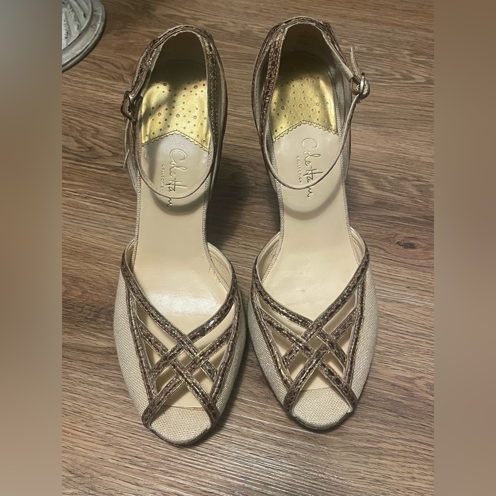Cole Haan Collection- Nike Air Tan and Brown Platform Size 9B